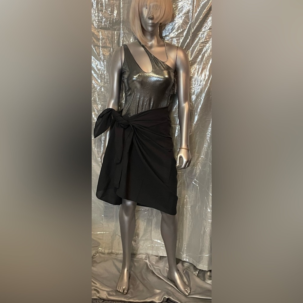 Sz L GunMetal Swimsuit by Victoria Secret W/Matching Wrap